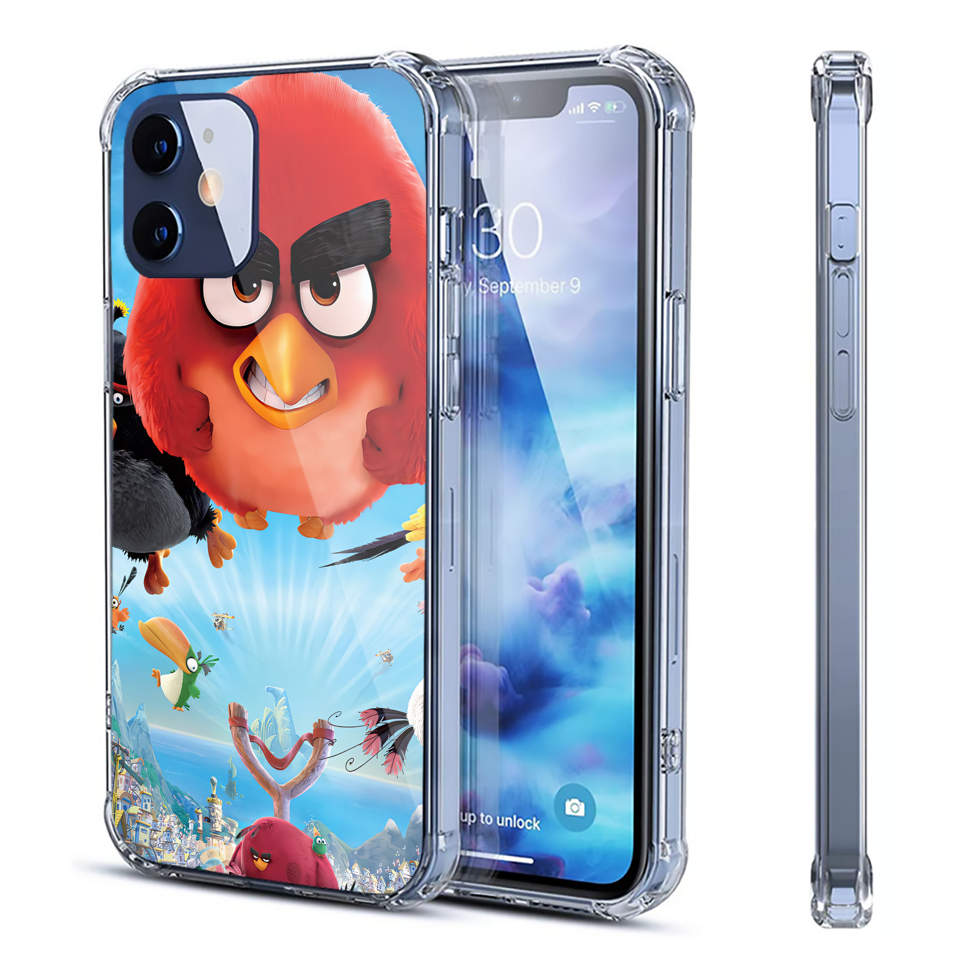 （画像用） Angry Birds アングリーバード 【iPhone 12シリーズ対応】透明スマホケース（クリアソフトケース）